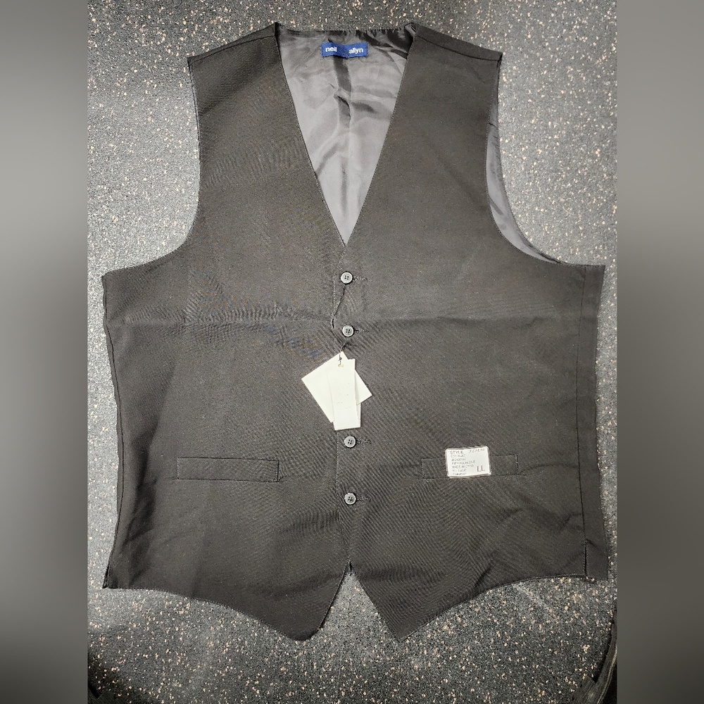 MEN'S 5 BUTTON BLACK VEST